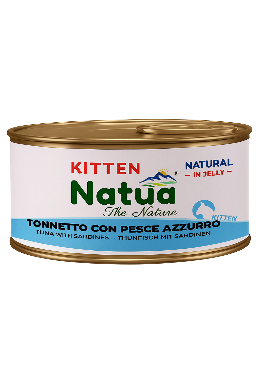 Natua Cat Natural Kitten Tonnetto Pesce Azzurro Jelly 85g Lattina Natua Cat Natural Kitten Tonnetto Pesce Azzurro Jelly 85g Lattina